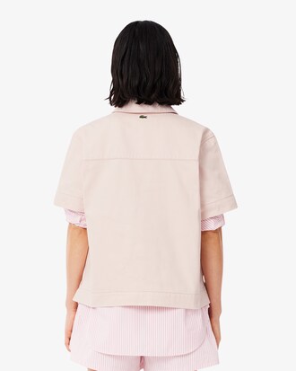 Oversized-Polohemd aus Denim