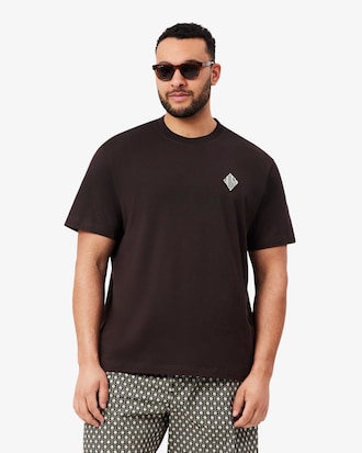Schweres Classic Fit-T-Shirt mit Badge-Akzent