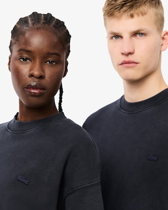 Loose Fit-Sweatshirt aus Fleece mit verwaschenem Effekt