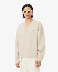 Cardigan Runway aus Kaschmir mit Zopfmuster