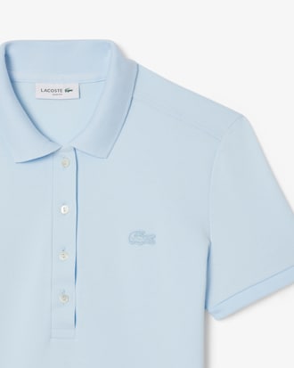 Slim Fit Damen LACOSTE Poloshirt aus Stretch-Baumwoll-Piqu&eacute;