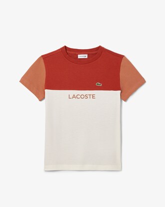 T-Shirt aus Baumwolle mit Colorblock-Design