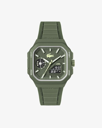 Quadratische Analog- und Digitaluhr LC33 aus Silikon