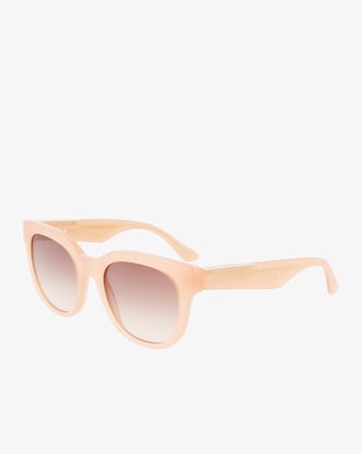 Ovale Acetat-Sonnenbrille mit Kroko-Print