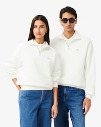 Sweatshirt aus schwerem Fleece mit Reißverschluss und hohem Kragen