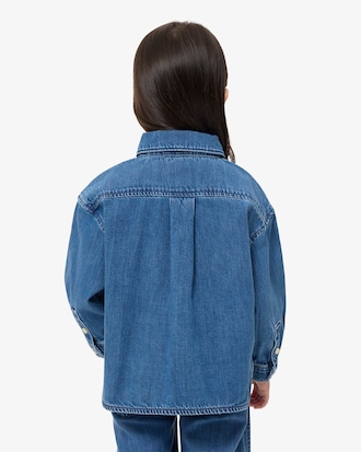 Denim-Hemd mit Badge-Akzent