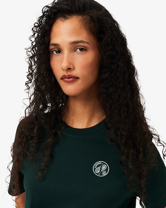 Regular Fit-T-Shirt aus Baumwolle mit Badge-Akzent