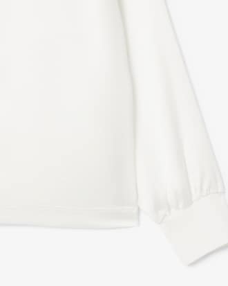 Oversized Polohemd aus Satin mit langen Ärmeln