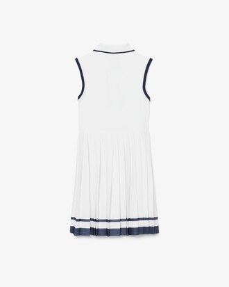 Polokleid aus Stretch-Piqué mit Falten