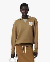 Sweatshirt Runway mit Polokragen und Badge-Akzenten