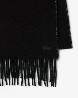 Schal aus Wolljacquard mit Branding
