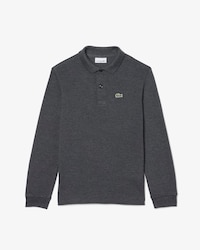 Polohemd aus Petit Piqué mit langen Ärmeln
