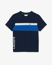 T-Shirt aus Baumwolle mit Colorblock-Design