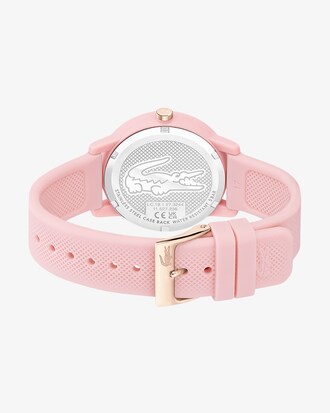 LACOSTE 12.12 Damenuhr mit pinkfarbenem Silikonband