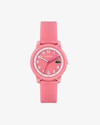 LACOSTE 12.12 Kinderuhr mit pinkfarbenem Silikonband
