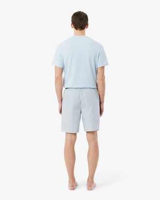 Gestreifte Pyjamashorts aus Popeline