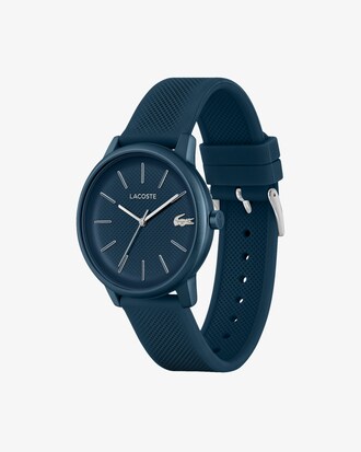 LACOSTE MOVE 12.12 Dreizeigeruhr aus navyfarbenem Silikon