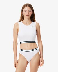 Stretch-Bralette aus Baumwoll-Rippstrick