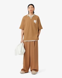 Taillierte Hose aus Wolle mit weitem Schnitt