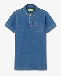 Oversized-Polokleid aus Denim