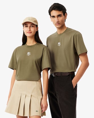 T-Shirt aus Baumwolle mit Signatur-Print