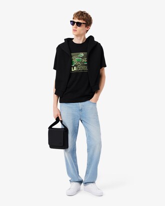 Klassische Herren-Schultertasche mit Klappverschluss