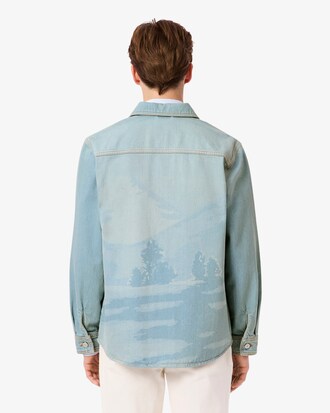 Overshirt aus Denim mit Landschaftsmotiv