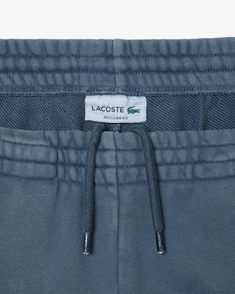 Shorts aus Baumwollfleece mit verwaschenem Effekt