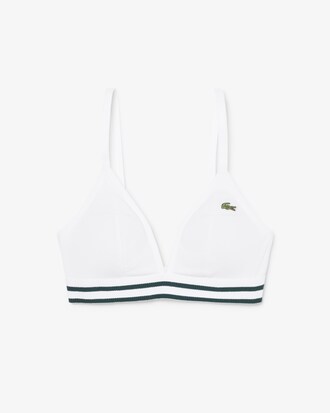 Triangle-Bralette aus Baumwoll-Rippstrick