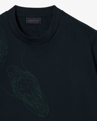 T-Shirt Runway mit gesticktem Krokodil