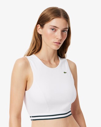 Stretch-Bralette aus Baumwoll-Rippstrick