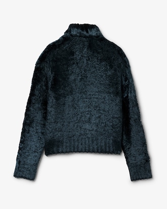 Pullover Runway aus Samt mit Polokragen