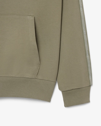 Hoodie mit Rei&szlig;verschluss und Logostreifen