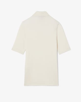 Slim Fit-Polohemd mit Mini-Piqué aus Seide