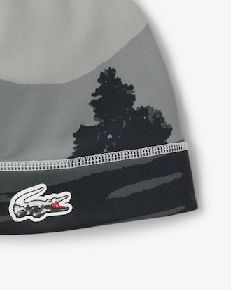Sportmütze aus Fleece mit Landschaftsmotiv