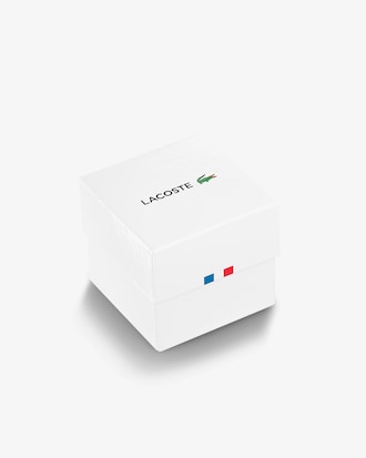LACOSTE 12.12 Herrenuhr mit weißem Silikonband