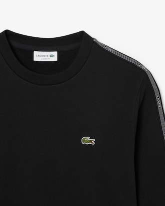 Sweatshirt aus Fleece mit Streifenband