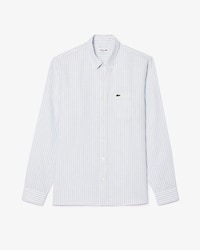 Gestreiftes Regular Fit-Leinenhemd