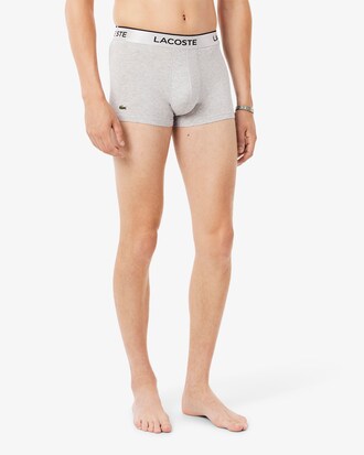 3er-Pack kurze Trunks mit silbernem Bund