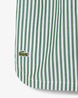 &Uuml;bergro&szlig;es, gestreiftes Pyjama-Set aus Popeline