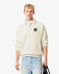 Loose Fit-Sweatshirt aus Fleece mit Polokragen