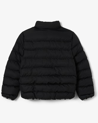 Puffer-Jacke aus Diamant-Taft mit Kapuze