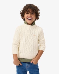 Pullover aus Wolle und Baumwolle mit Rundhalsausschnitt