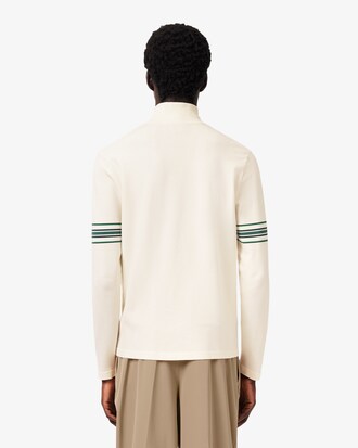 Runway Pullover aus Jersey mit hohem Kragen und Streifenmuster