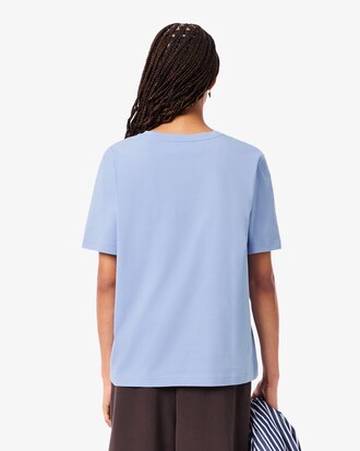 Relaxed Fit-T-Shirt aus weicher Baumwolle mit V-Ausschnitt