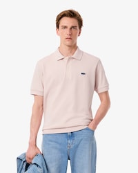 Classic Fit-Polohemd aus Piqué mit Krokodil und Landschaft