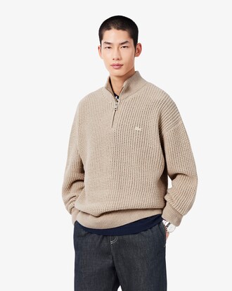 Pullover aus Wolle mit hohem Kragen und Rei&szlig;verschluss