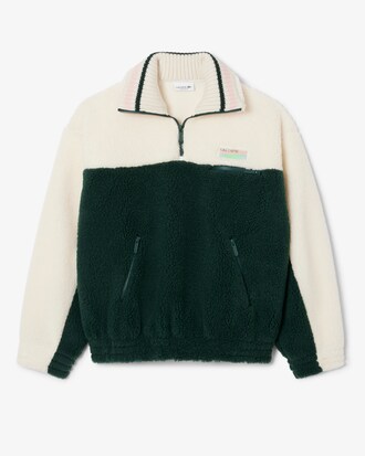 &Uuml;bergro&szlig;es Sweatshirt aus Fleece mit hohem Kragen