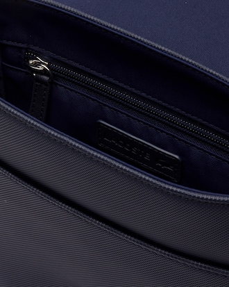 Klassische Herren-Schultertasche mit Klappverschluss