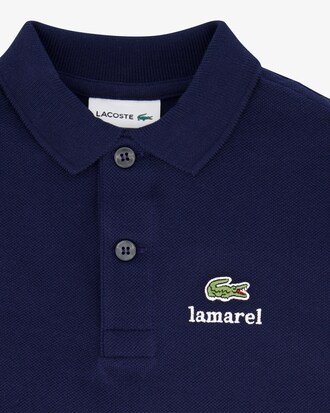 Polohemd Lacoste x Lamarel aus Petit Piqu&eacute; mit langen &Auml;rmeln